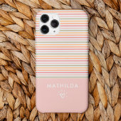 Moderne lichte strepen iPhone 15 case