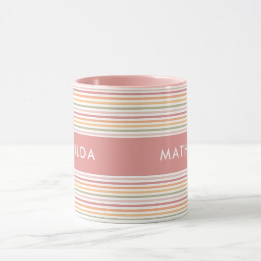 Moderne lichte strepen mok (Midden)