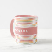 Moderne lichte strepen mok (Voorkant links)