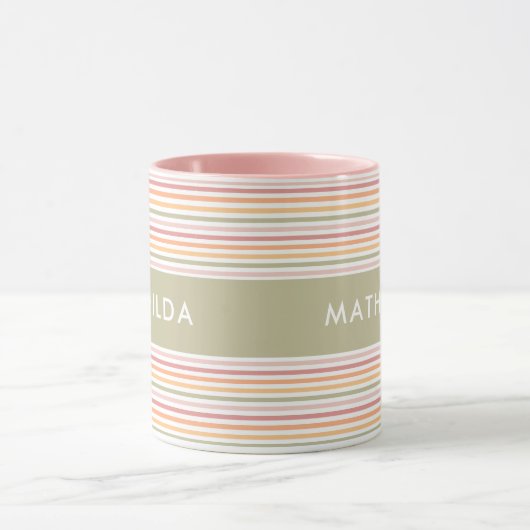 Moderne lichte strepen mok (Midden)