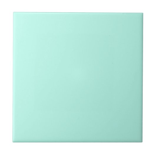 Moderne lichte turquoise achtergrond keramische Te Tegeltje (Voorkant)