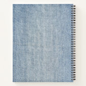 Moderne lichte was Denim Jeans Textielnaam Notitieboek (Achterkant)