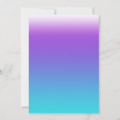 Moderne Lichten Paarse Blauwgroen Sweet 16 Kaart (Achterkant)