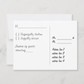 Moderne lichten - RSVP-kaart of briefkaart (Achterkant)