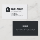 Moderne lichtere spaarlamp visitekaartje (Voorkant / Achterkant)