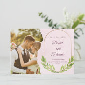 Moderne lichtfoto-weduwnaar Datum opslaan Kaart (Staand voorkant)