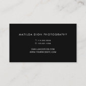 Moderne lichtfotograaf visitekaartje (Achterkant)