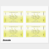 Moderne lichtgele productetiketten juwelen monogra rechthoekige sticker (Vel)