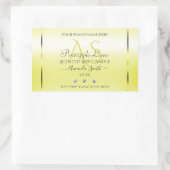 Moderne lichtgele productetiketten juwelen monogra rechthoekige sticker (Tas)