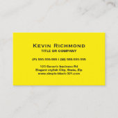 Moderne, lichtgele zwarte visitekaartje (Voorkant)