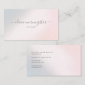 Moderne Lichtgevende Blos Minimalistisch Visitekaartje (Voorkant / Achterkant)