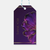 Moderne Lichtgevende Violette Paarse Huwelijk  Cadeaulabel (Achterkant)