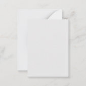 Moderne Lichtgrijze Gouden Script Monogram Notitiekaartje (Achterkant)