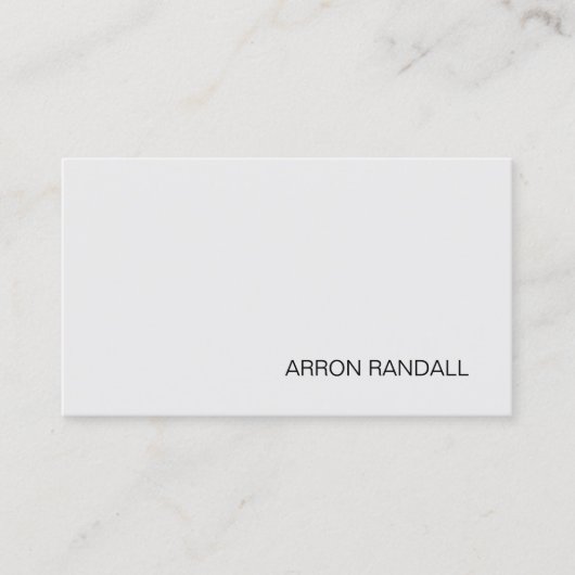 Moderne lichtgrijze professionele netwerken visitekaartje (Voorkant)