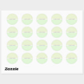 Moderne lichtgroene envelopafsluiters ronde sticker (Vel)
