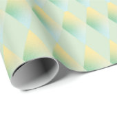 Moderne Lichtgroene & Gele Gradient Diamant Cadeaupapier (Rol Hoek)