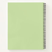Moderne lichtgroene witte scriptmonogram notitieboek (Achterkant)
