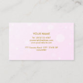 Moderne lichtorbs op roos goud visitekaartje (Achterkant)