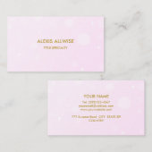 Moderne lichtorbs op roos goud visitekaartje (Voorkant / Achterkant)