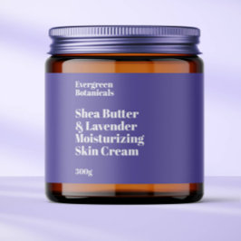 Moderne lichtpaarse waterdichte cosmeticapot label waterfles etiket