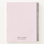 Moderne lichtroze Abstracte cirkel Notitieboek (Achterkant)