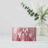 Moderne, lichtroze architecturaal ontwerp visitekaartje (Staand voorkant)