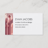 Moderne, lichtroze architecturaal ontwerp visitekaartje (Achterkant)