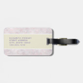 Moderne lichtroze bokeh bagagelabel (Achterkant horizontaal)