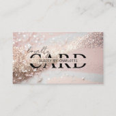 Moderne, Lichtroze-goud-Glitter Salon, 10 - Informatiekaartje (Voorkant)