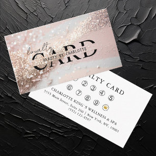 Moderne, Lichtroze-goud-Glitter Salon, 10 - Informatiekaartje