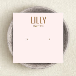 Moderne lichtroze kaart met draagtas