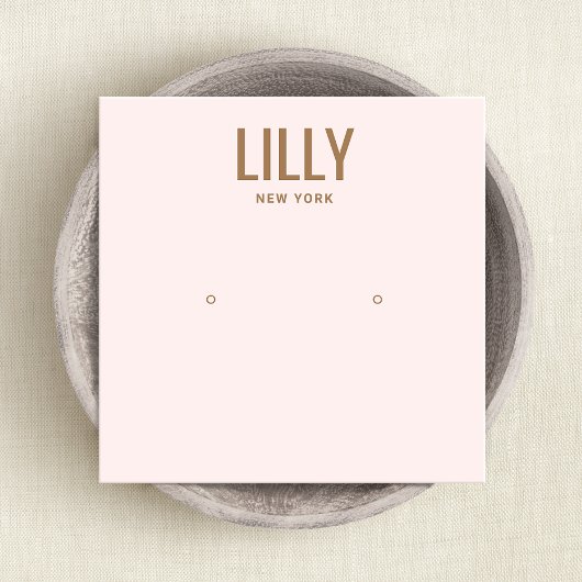 Moderne lichtroze kaart met draagtas