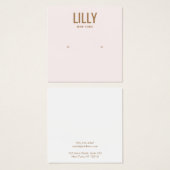 Moderne lichtroze kaart met draagtas (Voorkant /achterkant)