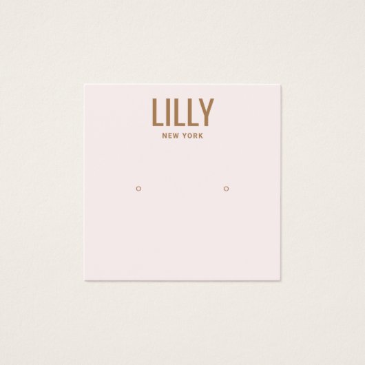 Moderne lichtroze kaart met draagtas (Voorkant)