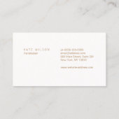 Moderne lichtroze kalkoenschaar visitekaartje (Achterkant)