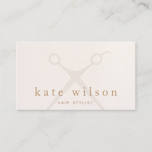 Moderne lichtroze kalkoenschaar visitekaartje (Voorkant)