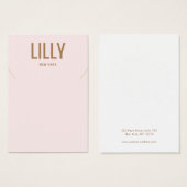 Moderne lichtroze Ketting-kaart Visitekaartje (Voorkant /achterkant)