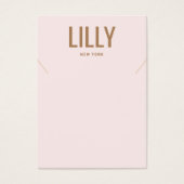 Moderne lichtroze Ketting-kaart Visitekaartje (Voorkant)