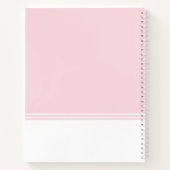 Moderne, lichtroze logo-promotionele actie notitieboek (Achterkant)