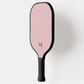 Moderne lichtroze monogram Initialen Pickleball Paddle (Links)