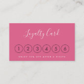 Moderne, lichtroze pony loyaliteit visitekaartjes (Voorkant)