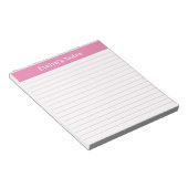 Moderne, lichtroze, roze handschrift grote afdruk notitieblok (Schuin)
