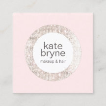 Moderne lichtroze sequin Beauty Salon