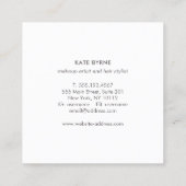 Moderne lichtroze sequin Beauty Salon Vierkante Visitekaartje (Achterkant)