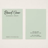 Moderne lichtsalie groene oorbel display kaart (Voorkant /achterkant)