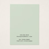 Moderne lichtsalie groene oorbel display kaart (Achterkant)