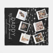Moderne Lichtslingers Fotocollage Fleece Deken (Voorkant (Horizontaal))