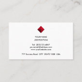 Moderne lichtstraal op zilvergrijze schaduwen visitekaartje (Achterkant)