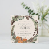 Moderne liefdadigheidslunch rustieke Oranje Waterv Kaart (Staand voorkant)