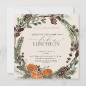 Moderne liefdadigheidslunch rustieke Oranje Waterv Kaart (Voorkant)